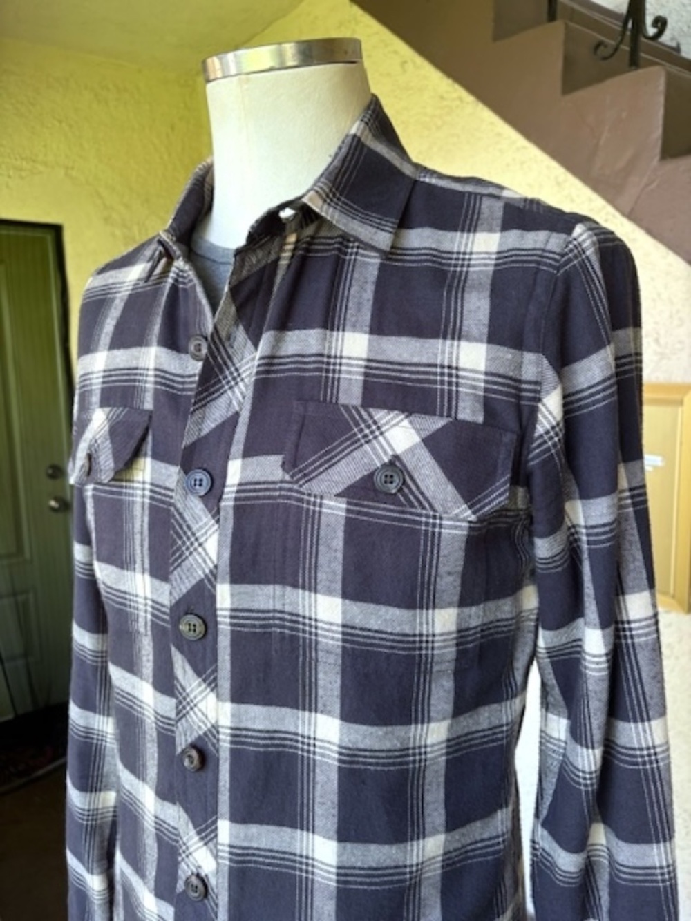 NSF Plaid Cotton Flannel Work Shirt NWOT/sz M